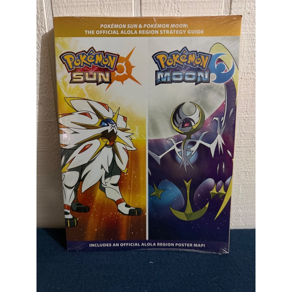 Pokemon Sun & Moon Official Alola Region Strategy Guide with Poster Map Sealed